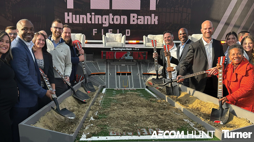 Haslam Sports Group, AECOM Hunt and Turner JV Break Ground on Huntington Bank Field