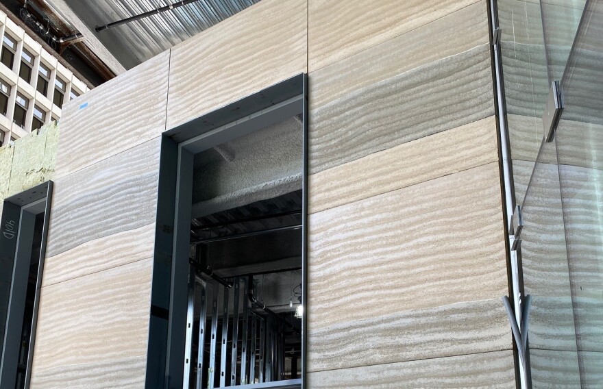 Rammed earth precast panels