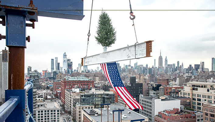 Topping Out at 550 Washington Street
