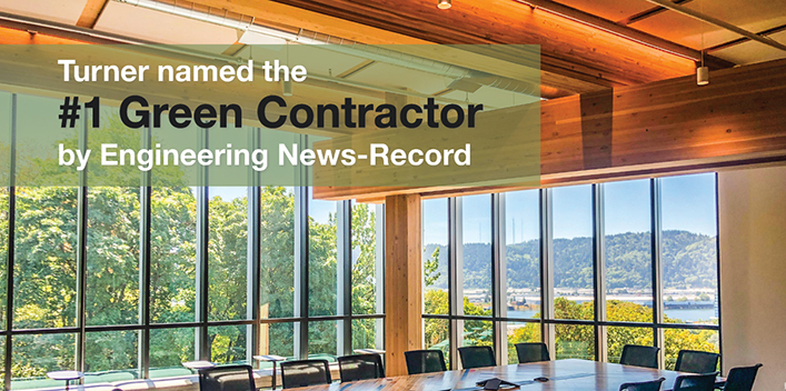 Turner Recognized as #1 Green Contractor by Engineering News-Record