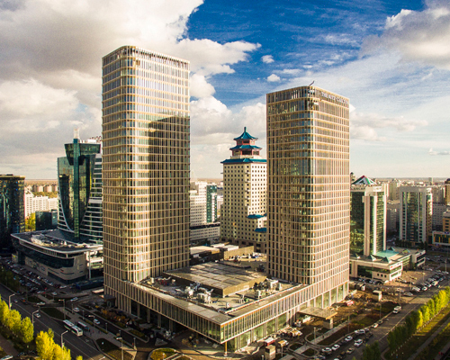 Turner Tops Out Talan Towers, the Firm's First Project in Kazakhstan