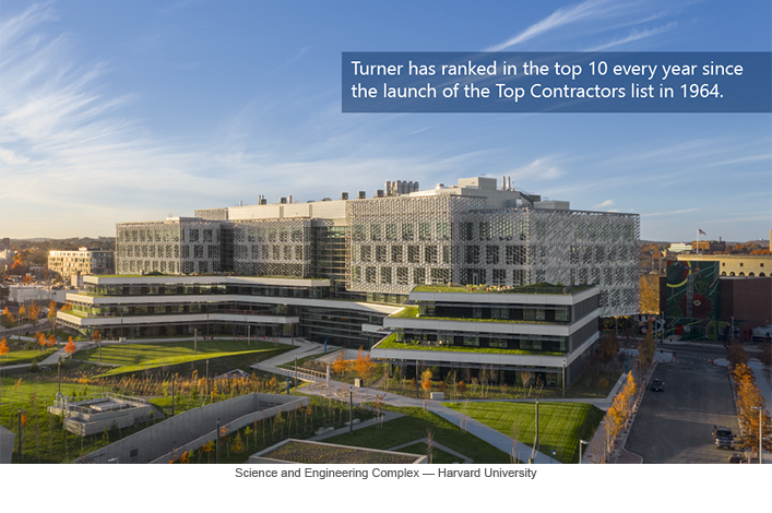 Turner Recognized As Top Contractor By Engineering News-Record ...